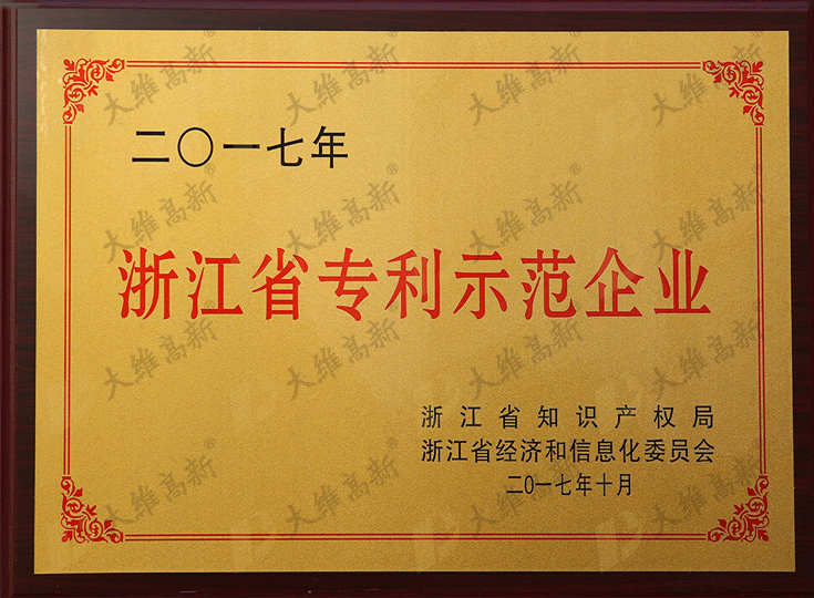 浙江省專利示範企業