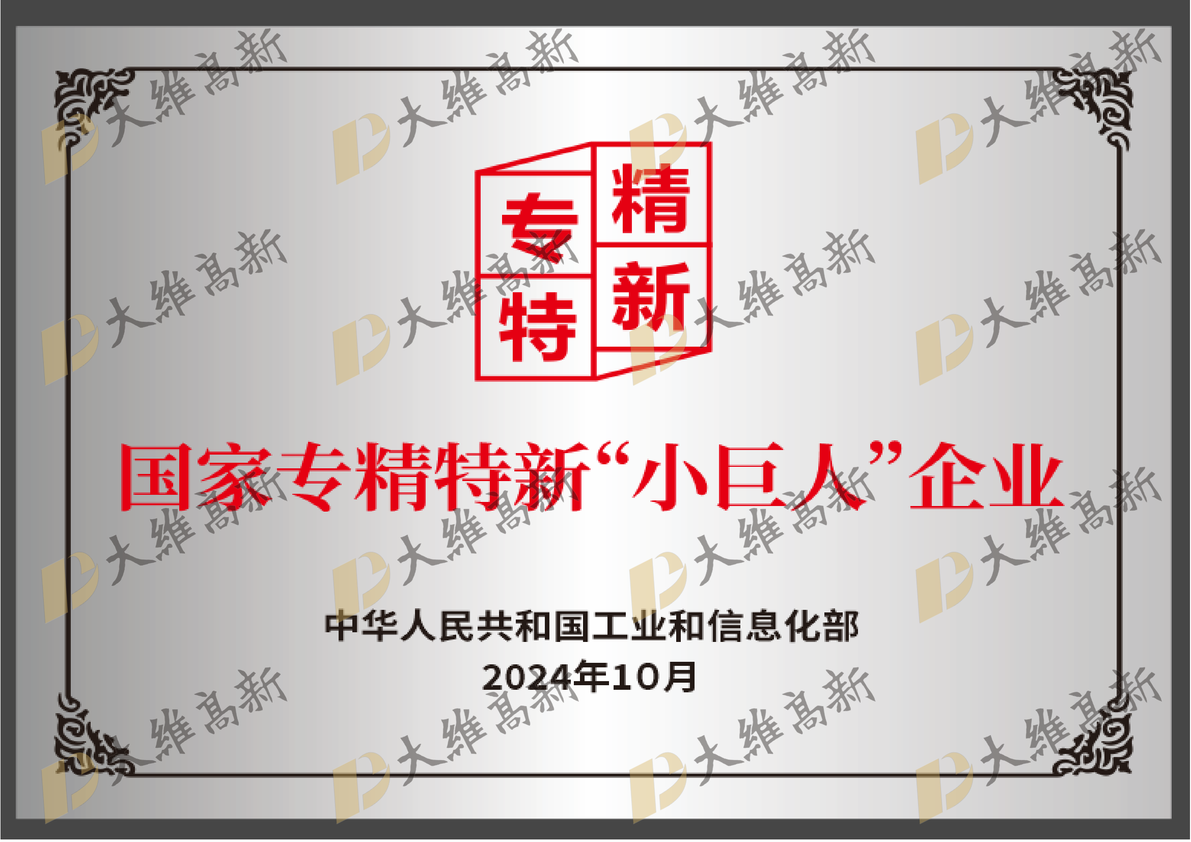 國(guó)家高精(jīng)特新(xīn)“小(xiǎo)巨人”企業